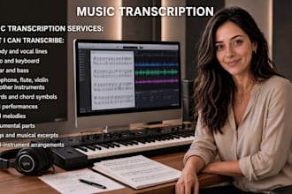transcribe audio to sheet music with accurate music notation
