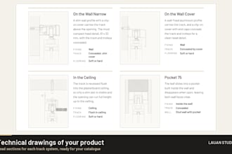 create technical drawings of your products, ga and details sheets