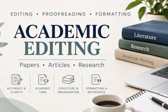 edit  and format academic papers and research documents