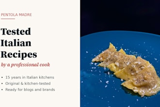 write tested recipes as a professional cook for blogs and brands