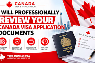 professionally review your canada visa application documents
