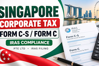 file singapore form c s or form c corporate tax return for pte ltd iras