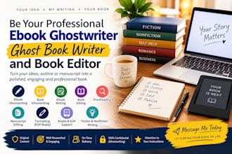 be your professional ebook ghostwriter ghost book writer