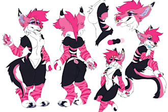 create furry ref sheet furry oc design ref sheet fursuit reference sheet anthro