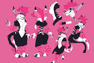 create furry ref sheet furry oc design ref sheet fursuit reference sheet anthro