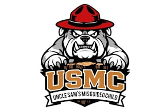 make uncle sams misguided child logo usmc stump grinding