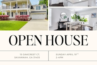 design real estate open house flyers, and brochures in canva