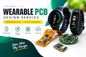 design flexible wearable pcb for smartwatches, fitness, mini pcb and iot devices