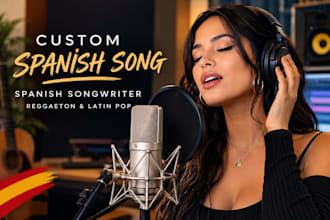 write custom spanish lyrics, topline and record lead vocals for your song
