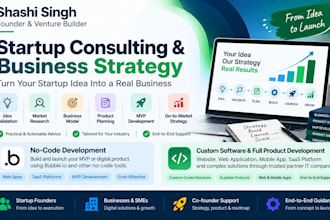 help you build your startup idea with business strategy and planning