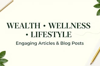 write engaging wealth, wellness, and lifestyle content