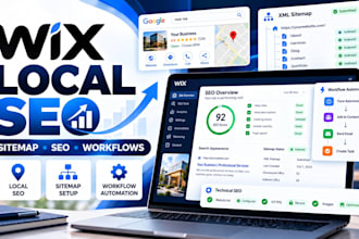 do wix local seo, sitemap setup and workflow automation