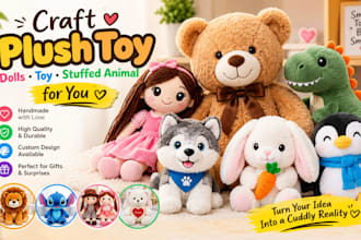 craft plush toy, dolls toy stuffed animal  for you