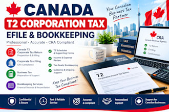 efile canada corporation tax, t2 canada as CPA business tax canada bookkeeping