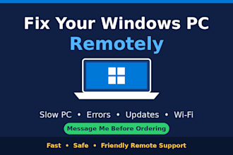 troubleshoot windows laptop and desktop issues remotely