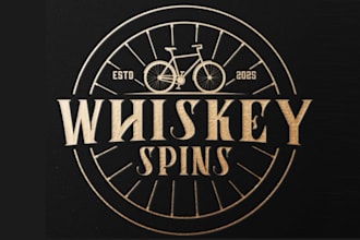design monogram whiskey and cycling brand logo