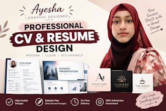 design a professional modern CV or resume