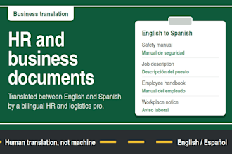 translate business documents in english and spanish