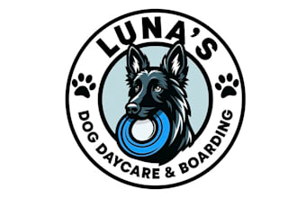 design animals dog daycare service logo