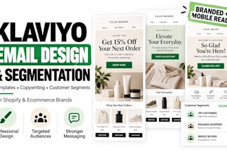 design high converting klaviyo email templates and segments for shopify