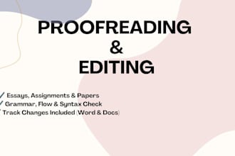 proofread, edit, and rewrite your english essay or assignment