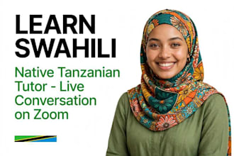 teach you conversational swahili as native tutor from tanzania