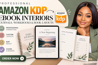 design amazon kdp ebook interiors journals and workbook layouts