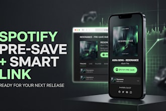 set up your spotify pre save link and music smart link