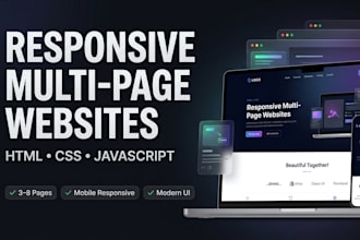 create a responsive multi page website