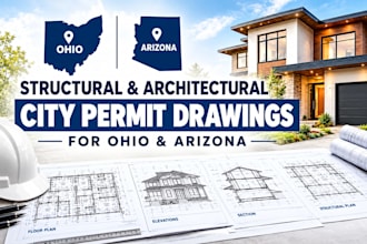 create structural city permit drawings for ohio and arizona