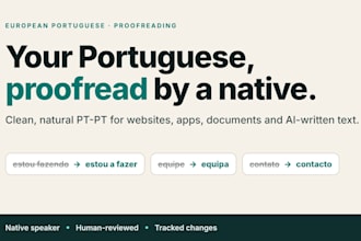 proofread and edit your european portuguese text
