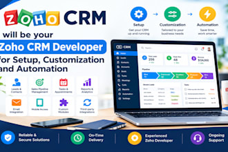 be your zoho CRM developer for setup, customization and automation