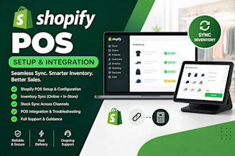 setup shopify pos, fix inventory sync, stock sync and pos integration
