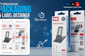 design product packaging, box and label designs