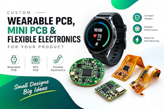 design wearable pcb, mini pcb and flexible electronics for your product