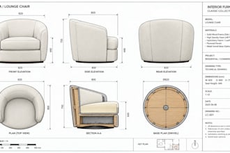 design 3d cad upholstered furniture with technical drawings renders and cutlists