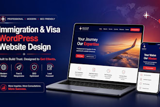 build immigration website, visa consultant visa agency wordpress website now