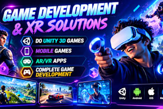 do unity 3d games, mobile games, ar VR apps, and complete game development