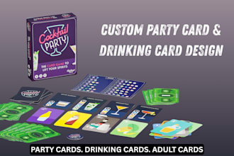 design custom party card game, couples card, adult card, drinking card game