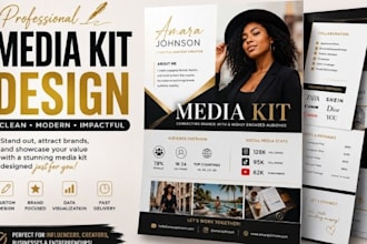 design a professional media kit or press kit for influencers