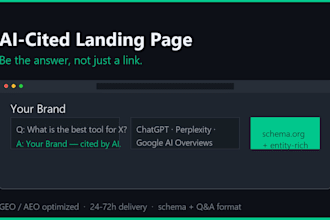 build an ai visible landing page with GEO setup
