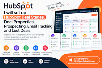 setup hubspot deal stages deal properties prospecting email tracking lost deal
