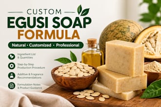 formulate a natural egusi soap recipe for your business