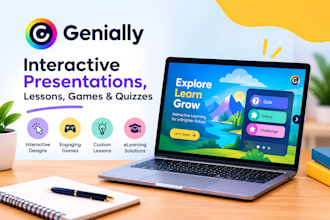 create an interactive genially presentation, lesson, game or quiz