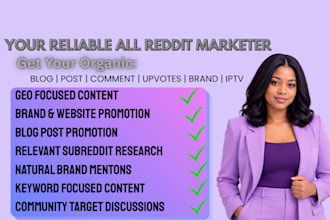 do reddit SEO GEO post to promote any brand website blog post, iptv