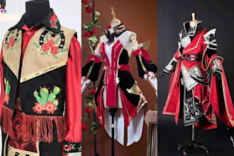 sew custom halloween cosplay costume anime cosplay game character fabric costume