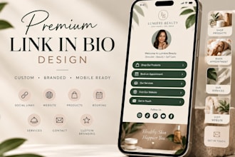 design a premium link in bio page for your brand