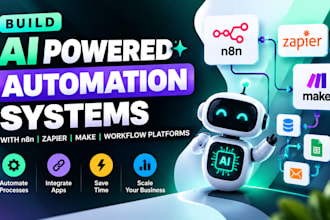 build ai powered automation systems with n8n zapier make and workflow platforms