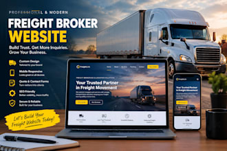 design freight broker website for trucking and logistics business