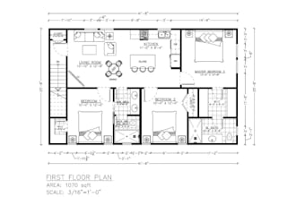 redraw the architectural 2d floor plan